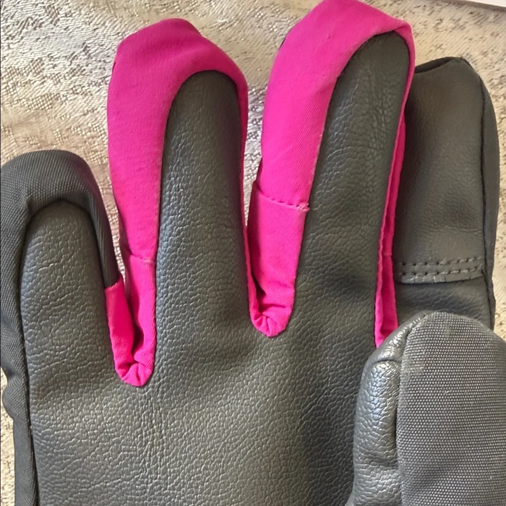 The North Face Fuchsia and Charcoal Gloves Hyvent